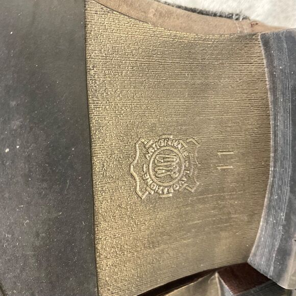 Aston Grey Recon Leather combat Boots Men size 11 Brown lace up / side zip - Picture 9 of 12